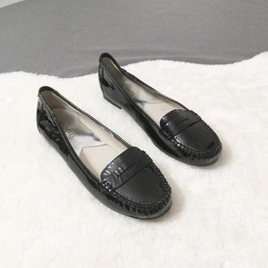Michael Kors black patient loafers